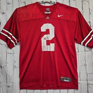 Nike Ohio State Buckeyes #2 Football Jersey Men's Adult Sz Large Red NCAA‎ Mesh